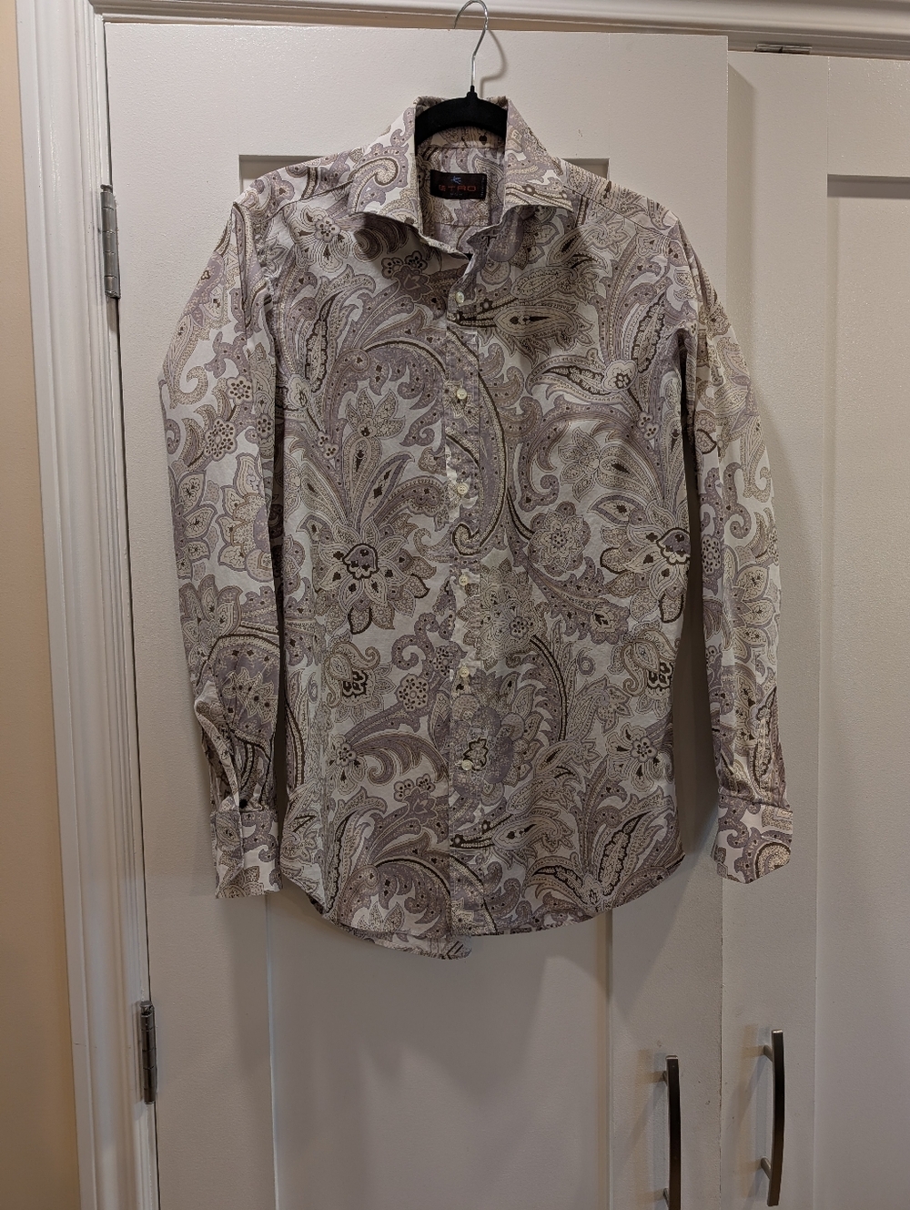 Etro Milano Men's Paisley Shirt,38